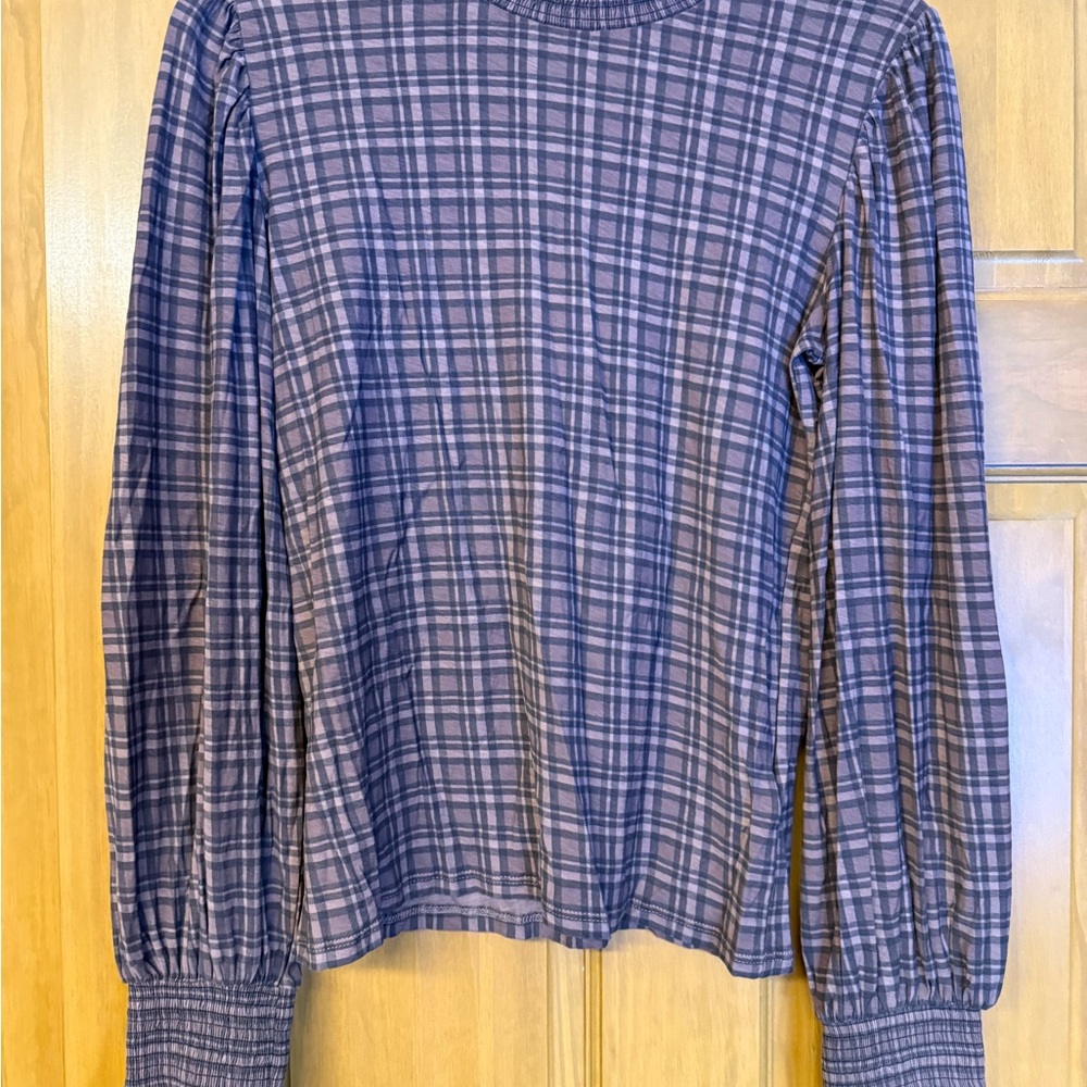 Nation LTD Plaid Long Sleeve Blouse